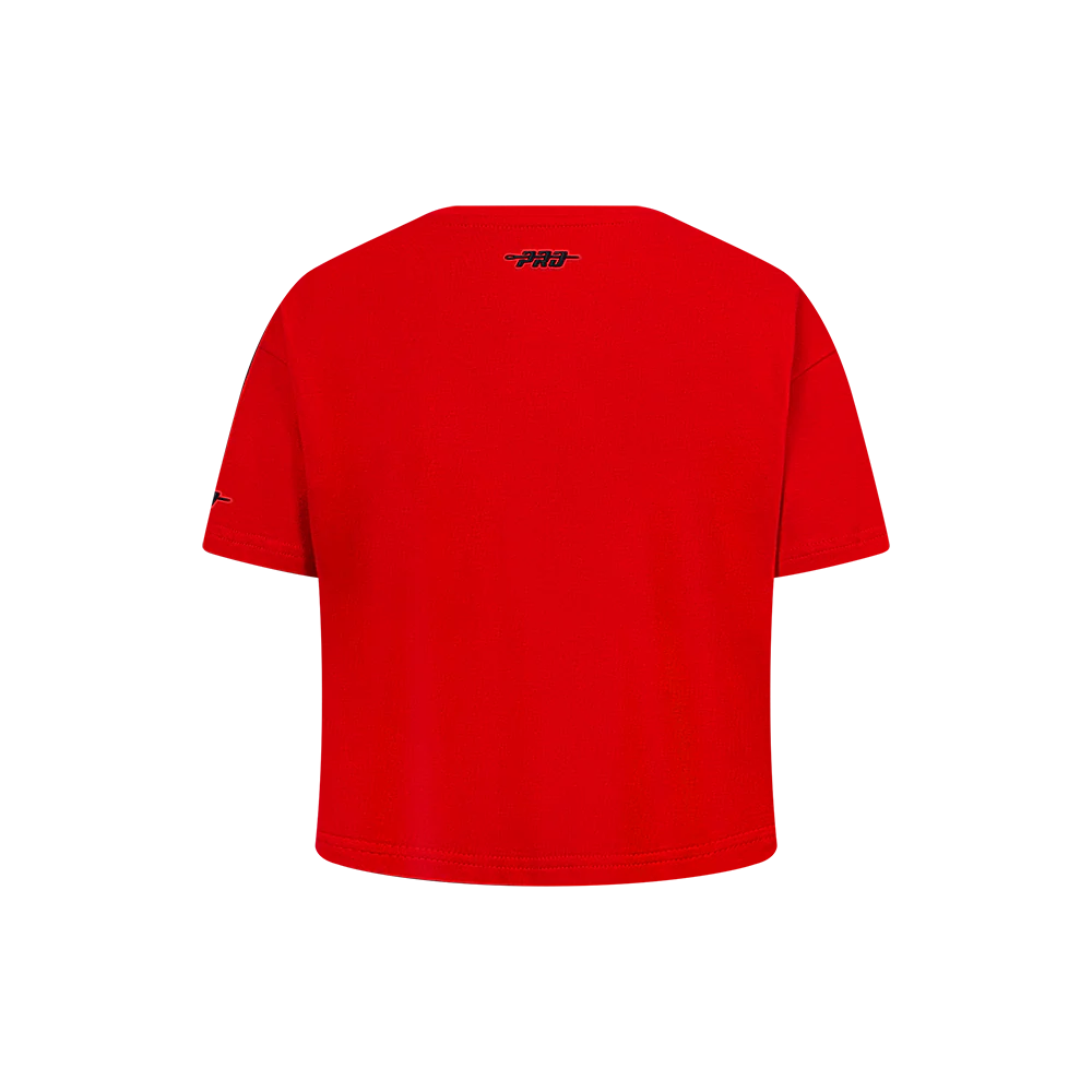 NFL KANSAS CITY CHIEFS RETRO CLASSIC LITTLE GIRLS SHORT SLEEVE BOXY TEE (RED) - Image 3