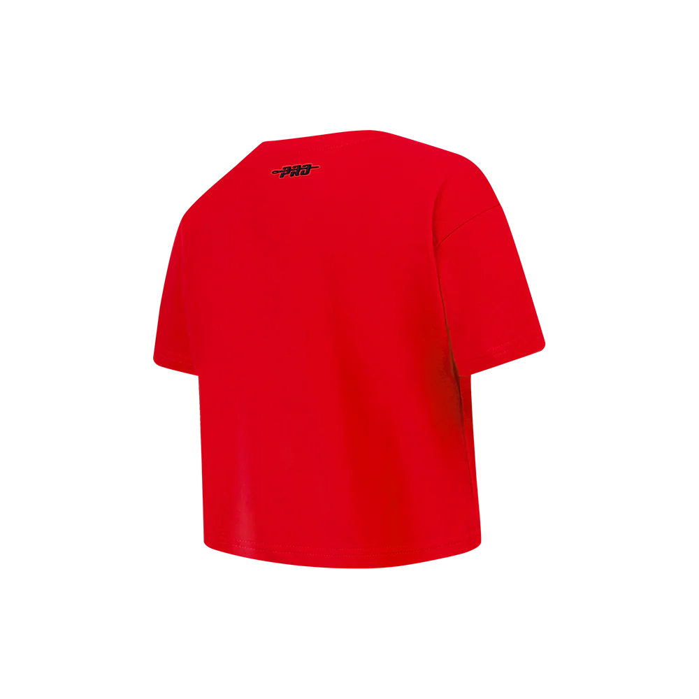 NFL KANSAS CITY CHIEFS RETRO CLASSIC LITTLE GIRLS SHORT SLEEVE BOXY TEE (RED) - Image 4