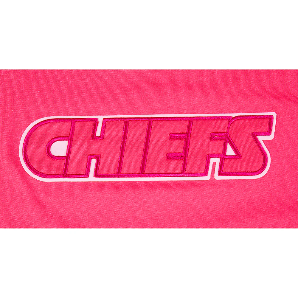 NFL KANSAS CITY CHIEFS TRIPLE PINK LITTLE GIRLS SHORT SLEEVE BOXY TEE (BEETROOT PURPLE) - Image 3