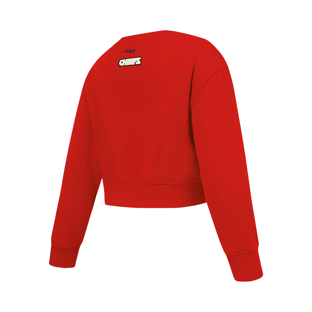 NFL KANSAS CITY CHIEFS CLASSIC LITTLE GIRL'S FLC CREWNECK (RED) - Image 4