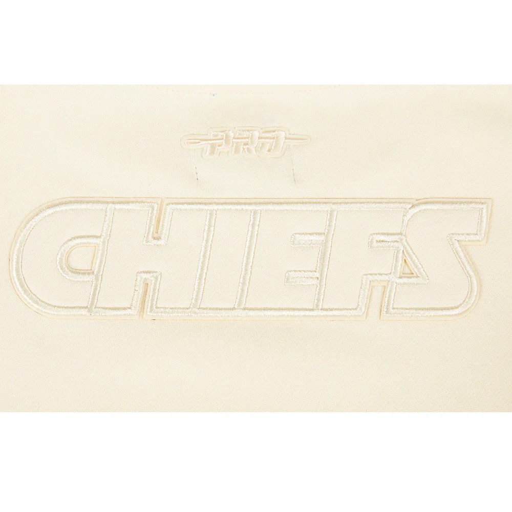 NFL KANSAS CITY CHIEFS NEUTRAL LITTLE GIRLS FLEECE CREWNECK (EGGSHELL) - Image 5