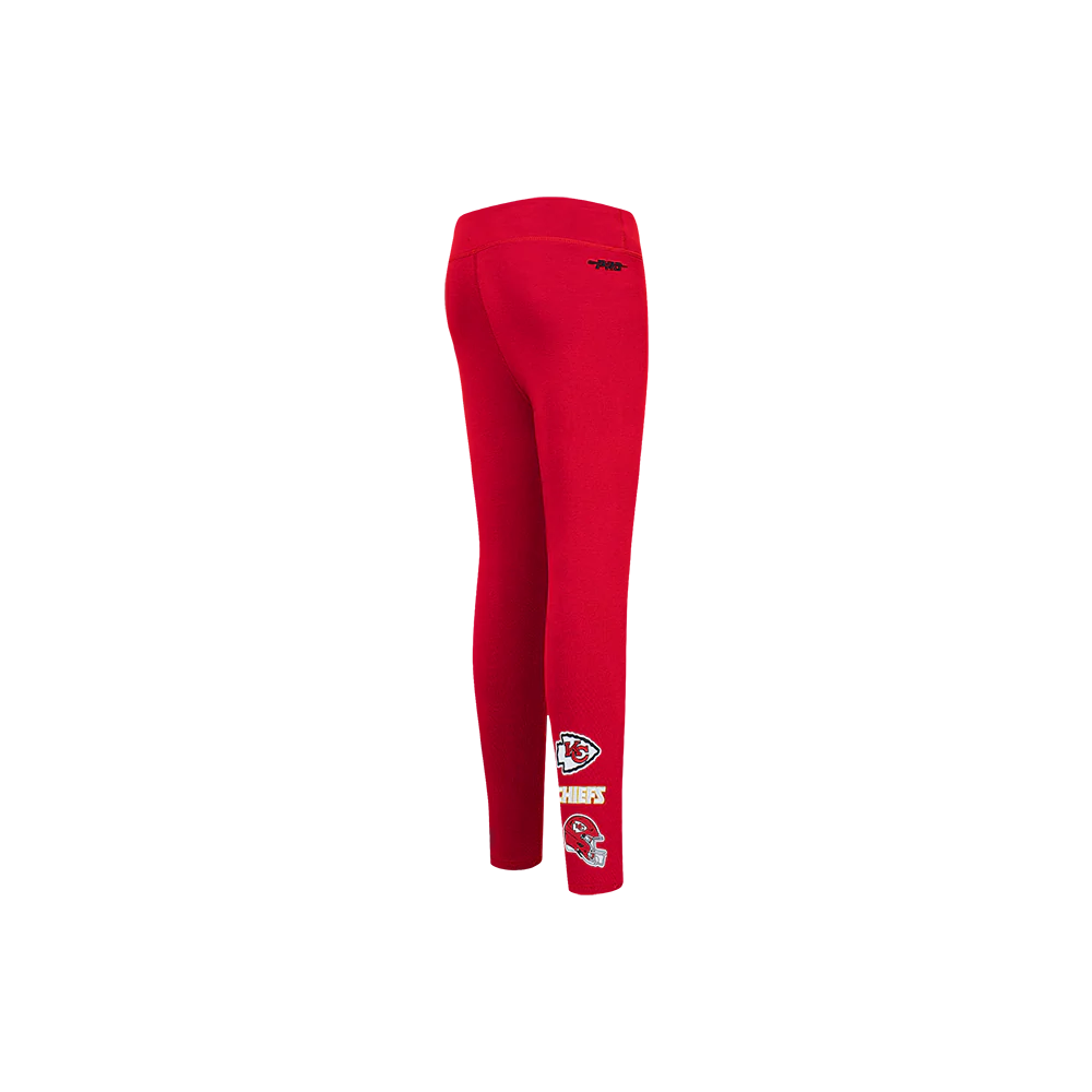 NFL KANSAS CITY CHIEFS RETRO CLASSIC LITTLE GIRLS LEGGING (RED) - Image 3