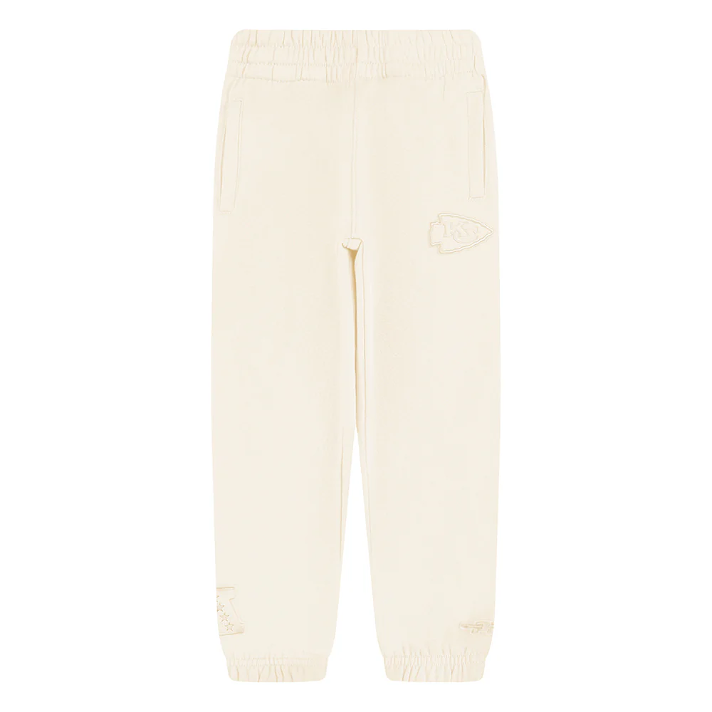 NFL KANSAS CITY CHIEFS NEUTRAL TODDLER BOYS FLEECE SWEATPANT (EGGSHELL) - Image 4