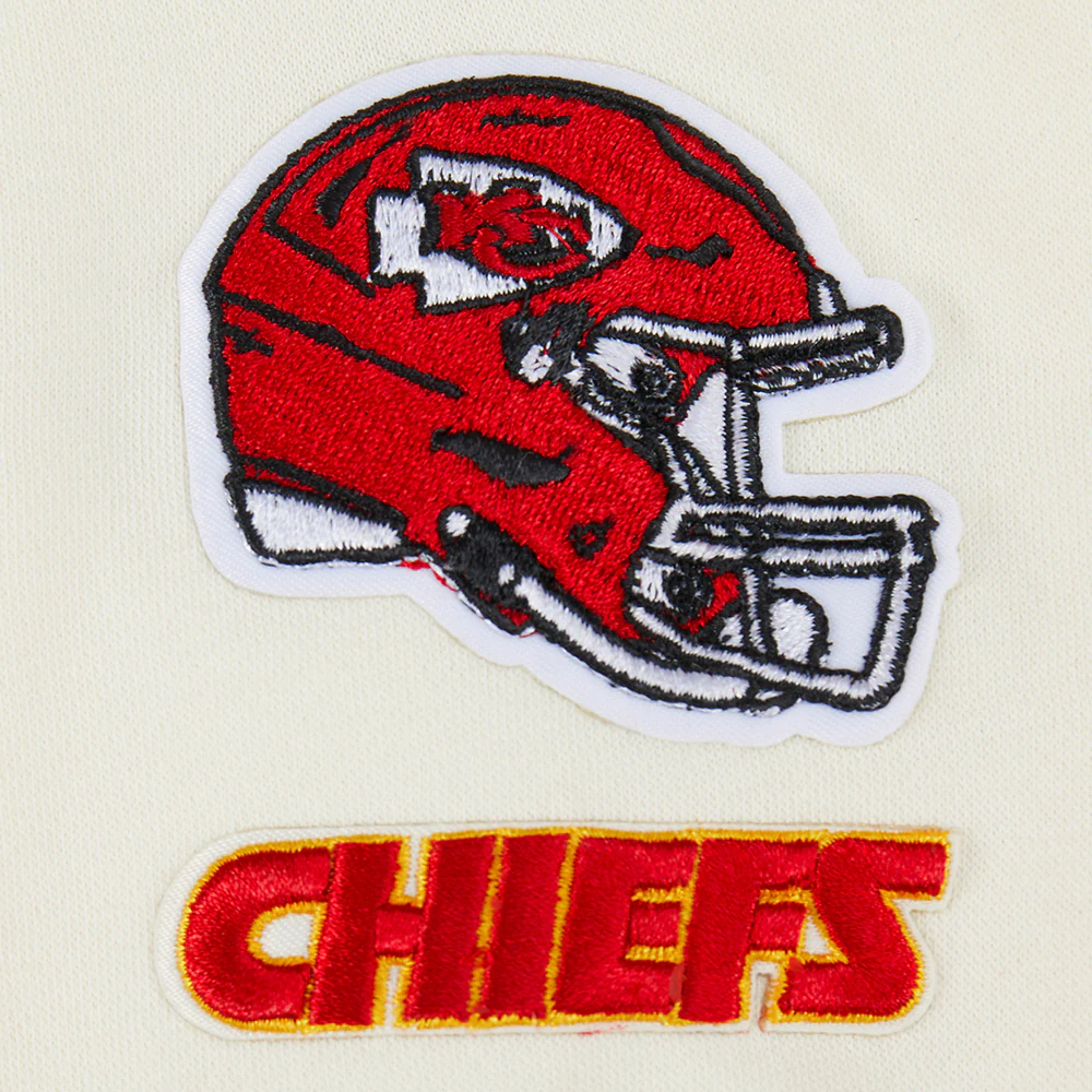 NFL KANSAS CITY CHIEFS RETRO CLASSIC TODDLER BOYS RIB FLEECE PULLOVER HOODIE (EGGSHELL/ RED) - Image 7