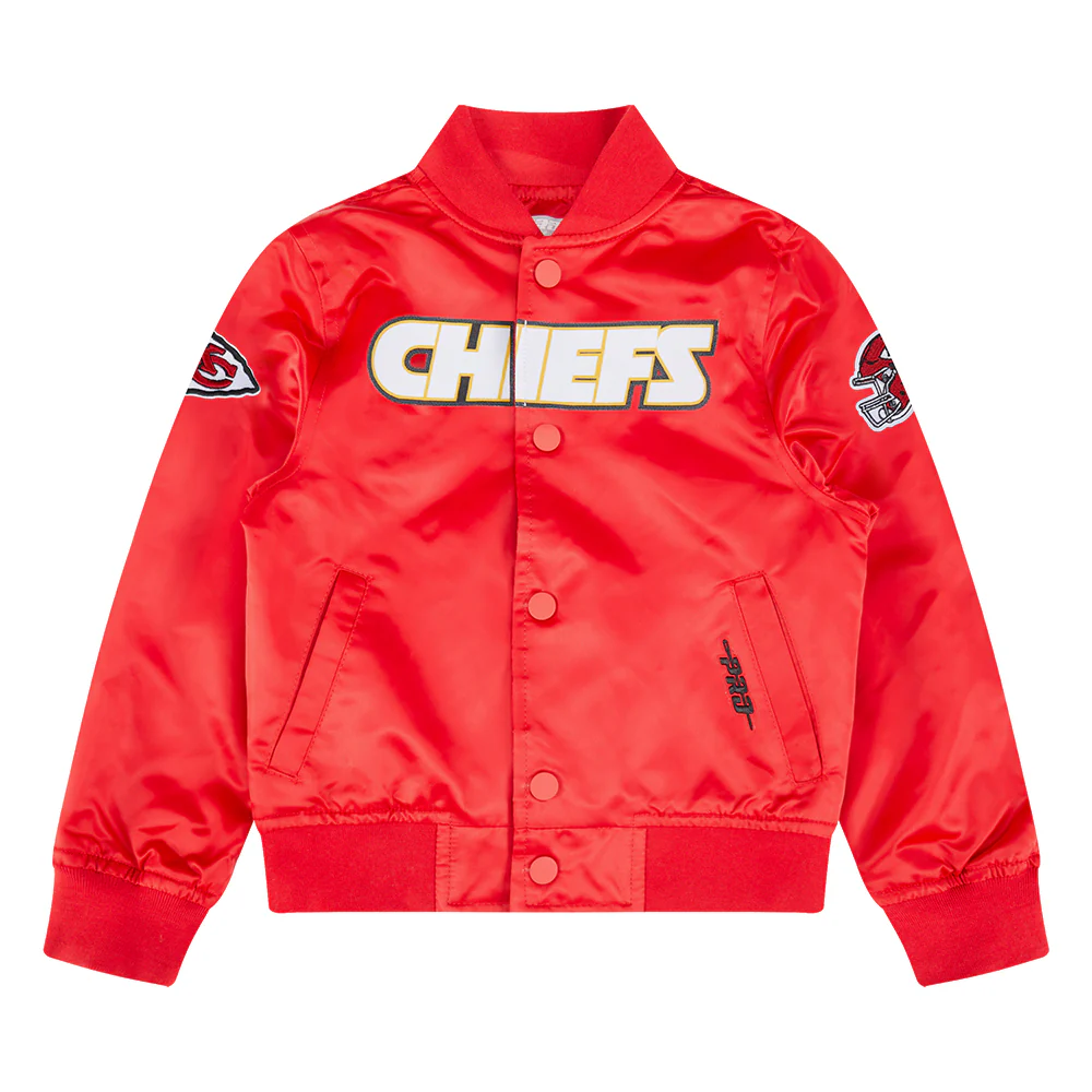 NFL KANSAS CITY CHIEFS CLASSIC TODDLER BOYS SATIN JACKET (RED) - Image 3