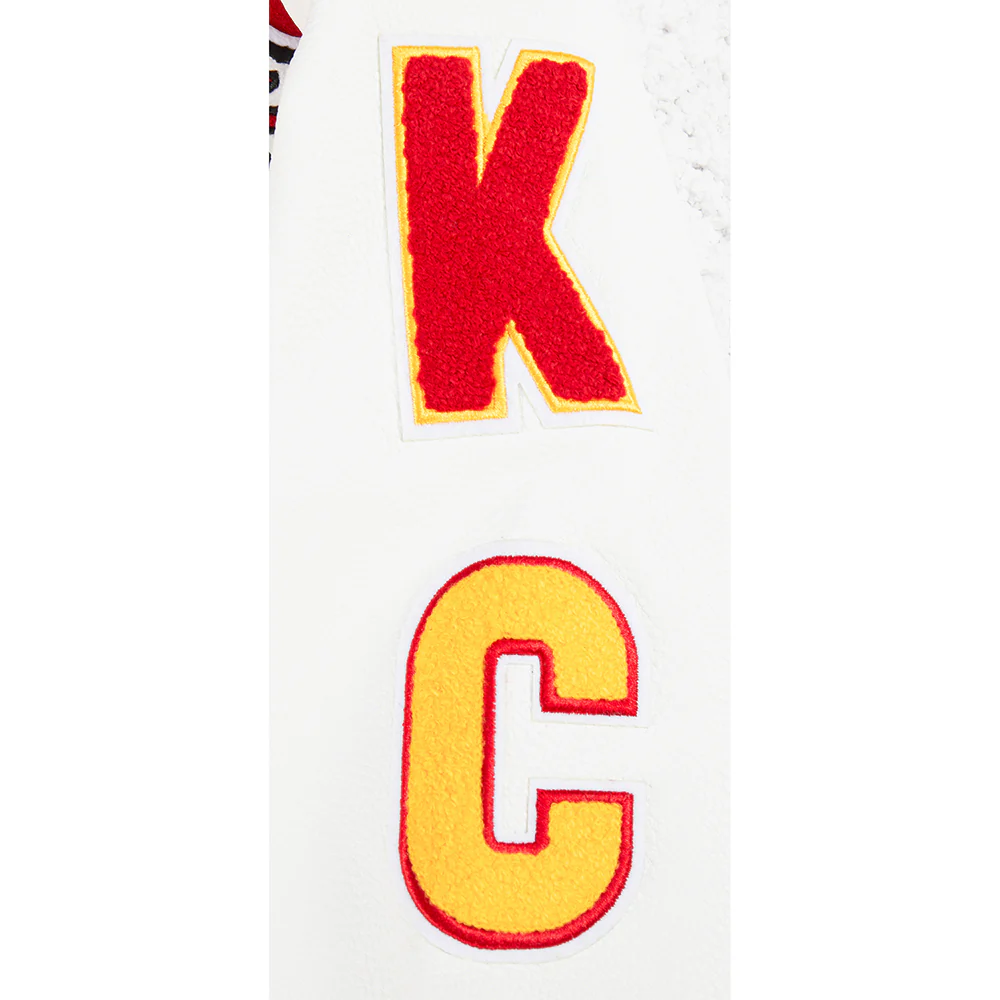 NFL KANSAS CITY CHIEFS CLASSIC TODDLER BOYS WOOL VARSITY JACKET (RED/WHITE) - Image 13