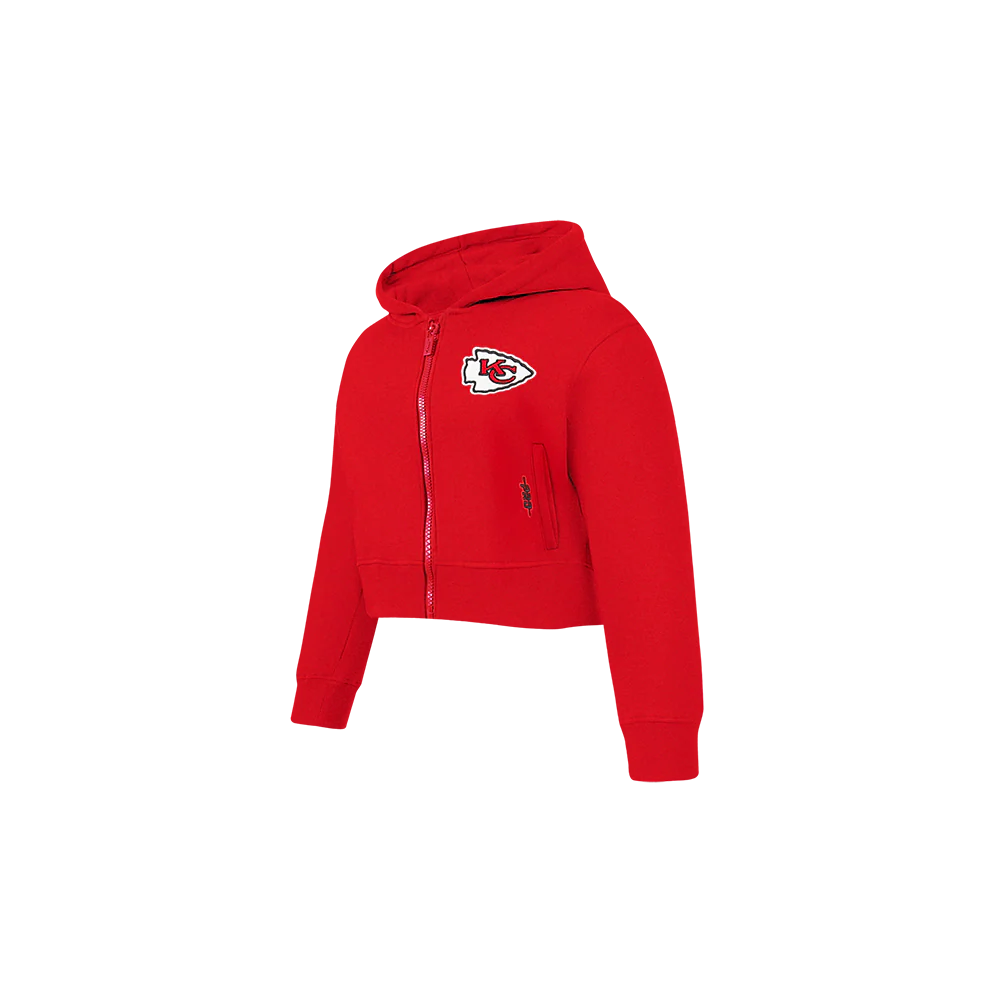 NFL KANSAS CITY CHIEFS CLASSIC TODDLER GIRLS FLEECE FULL ZIP HOODIE (RED) - Image 3