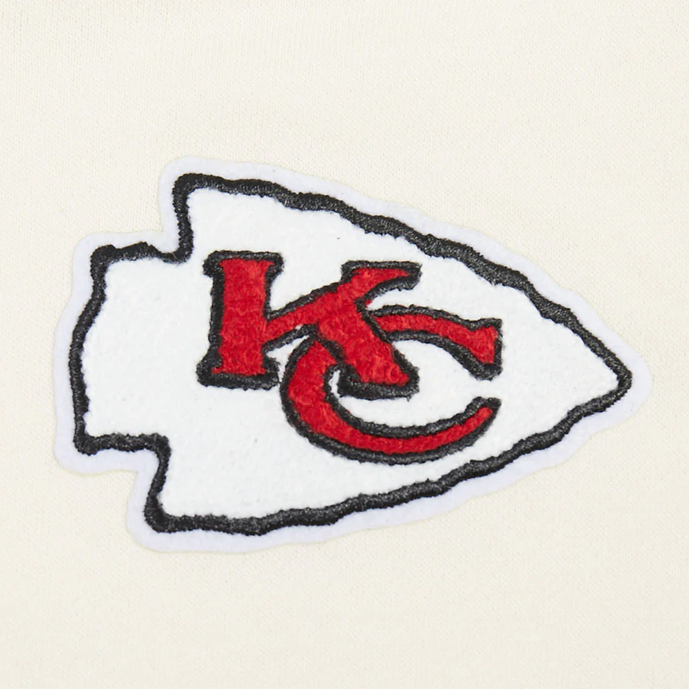 NFL KANSAS CITY CHIEFS RETRO CLASSIC TODDLER GIRL'S RIB FLC PO HOODIE (EGGSHELL/ RED) - Image 6