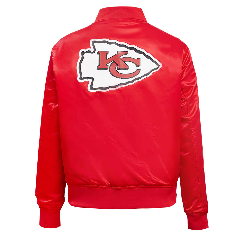 NFL KANSAS CITY CHIEFS CLASSIC WOMEN'S SATIN JACKET (RED) - Image 3