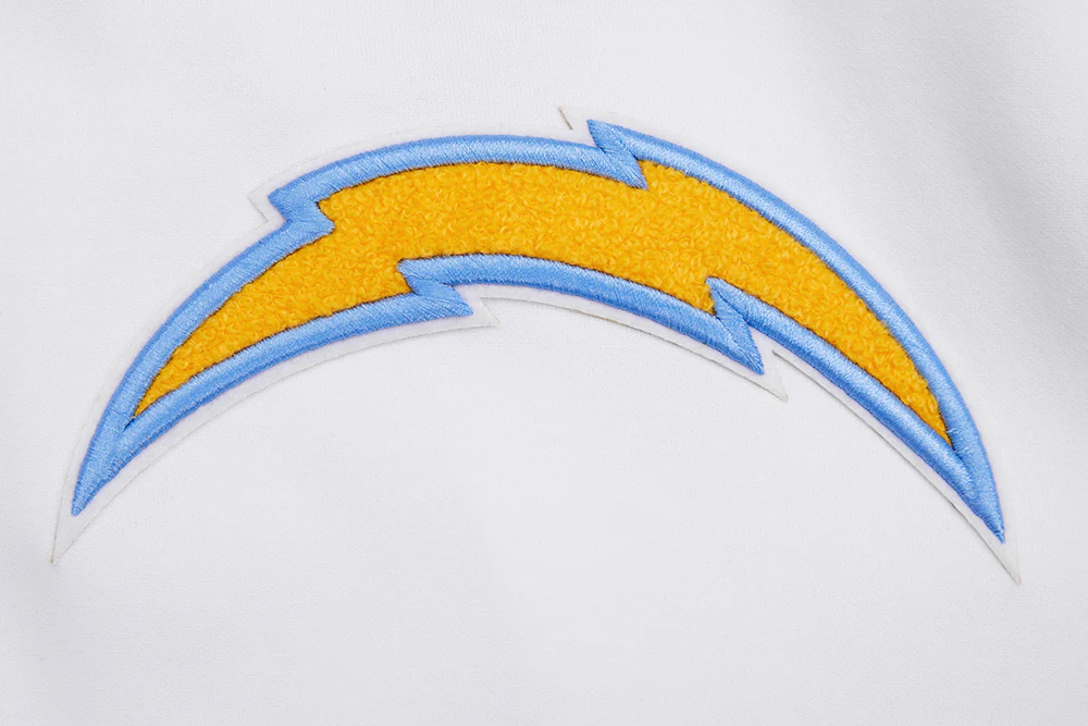 NFL LOS ANGELES CHARGERS CLASSIC CHENILLE ZIP HOODIE (WHITE) - Image 6