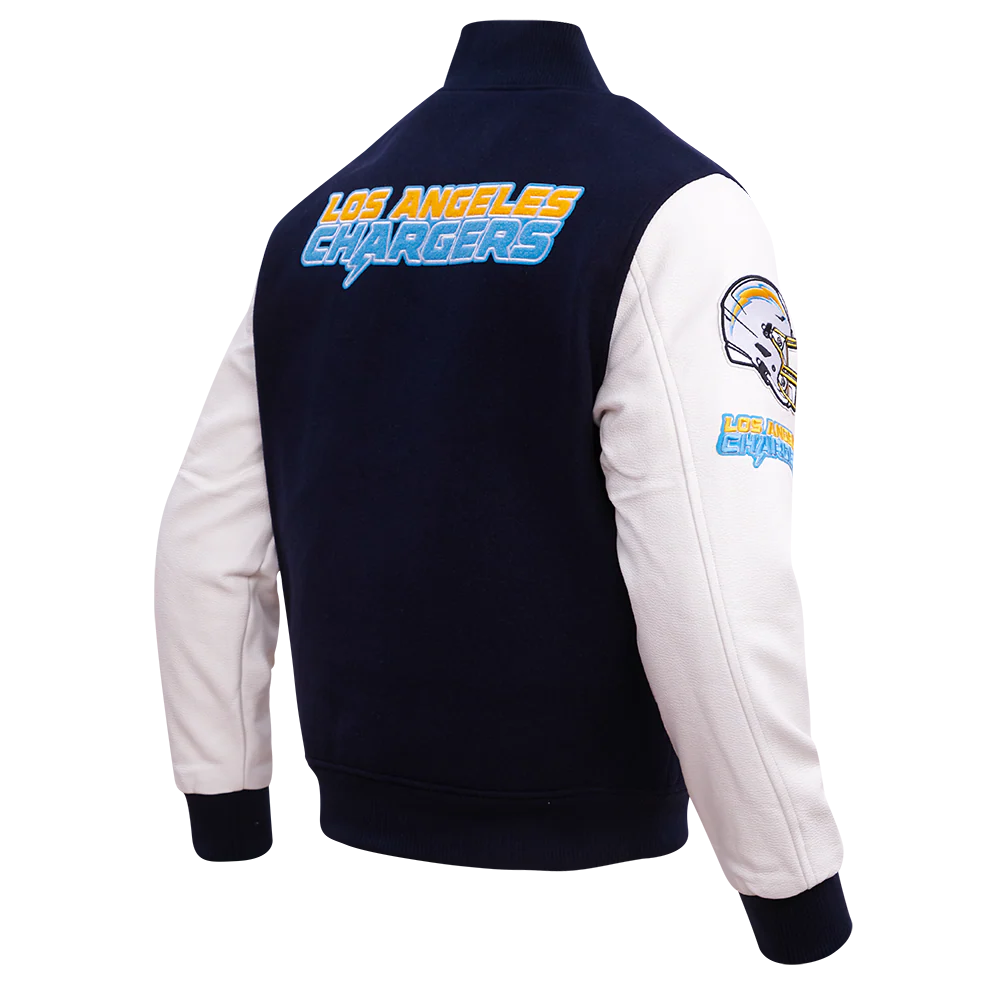 NFL LOS ANGELES CHARGERS CLASSIC WOOL VARSITY JACKET (MIDNIGHT NAVY/WHITE) - Image 3