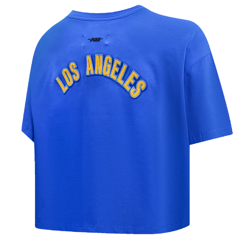 NFL LOS ANGELES CHARGERS CLASSIC WOMEN'S SINGLE JERSEY BOXY TEE (ROYAL BLUE) - Image 3