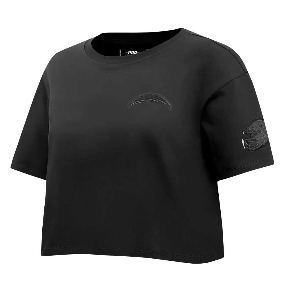 NFL LOS ANGELES CHARGERS TRIPLE BLACK WOMEN'S SJ BOXY TEE (TRIPLE BLACK WOMEN'S) - Image 2