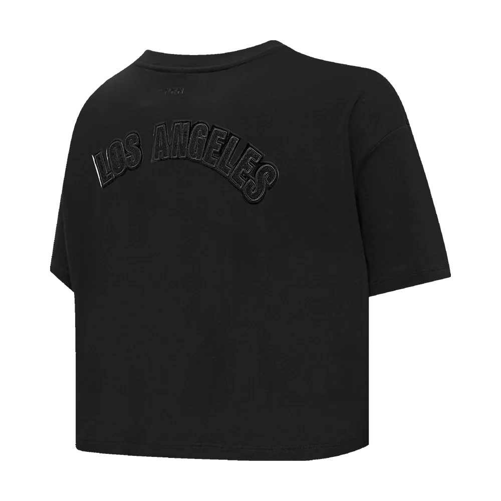 NFL LOS ANGELES CHARGERS TRIPLE BLACK WOMEN'S SJ BOXY TEE (TRIPLE BLACK WOMEN'S) - Image 4