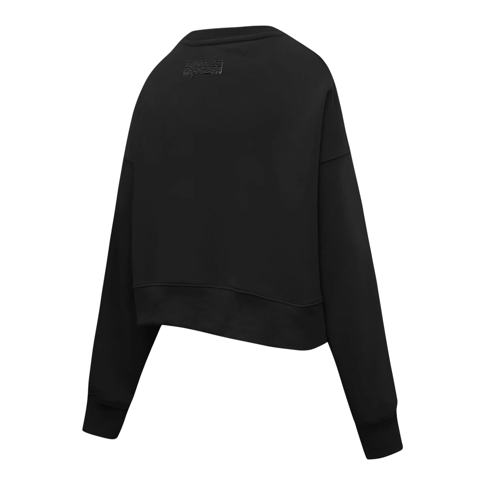 NFL LOS ANGELES CHARGERS TRIPLE BLACK WOMEN'S FLC CREWNECK (TRIPLE BLACK WOMEN'S) - Image 4