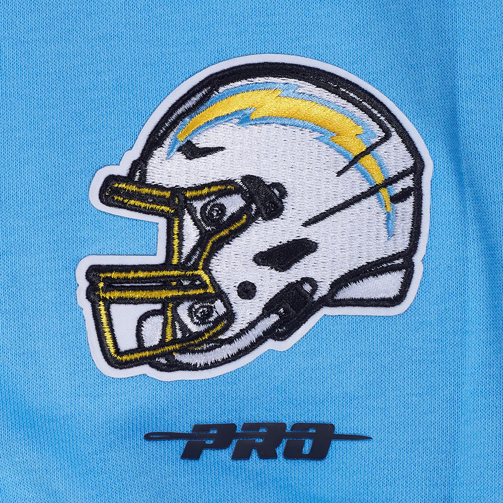 NFL LOS ANGELES CHARGERS MASHUP WOMEN'S RIB CROPPED PO HOODIE (UNIVERSITY BLUE) - Image 16