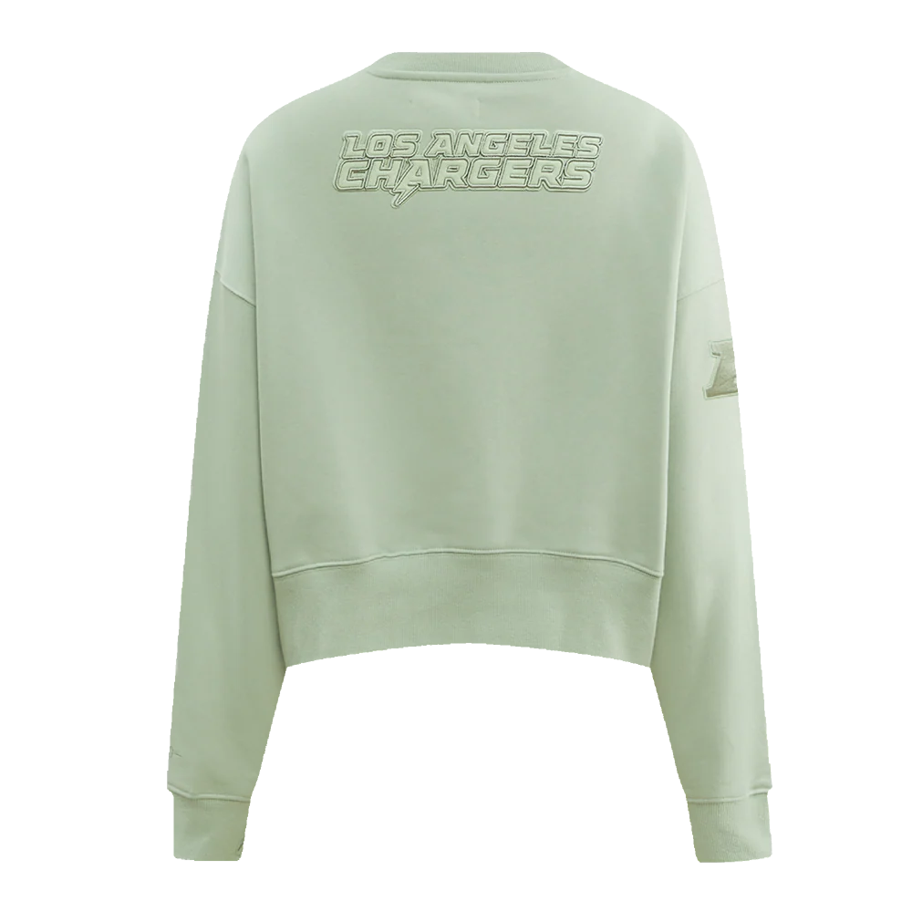 NFL LOS ANGELES CHARGERS NEUTRAL FLEECE CREWNECK (MOSS) - Image 4