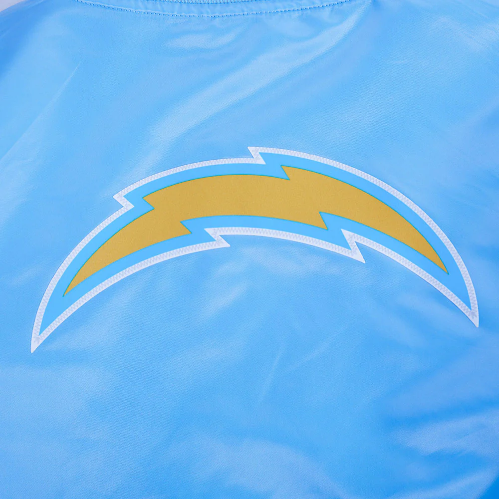 NFL LOS ANGELES CHARGERS CLASSIC WOMEN'S SATIN JACKET (UNIVERSITY BLUE) - Image 10