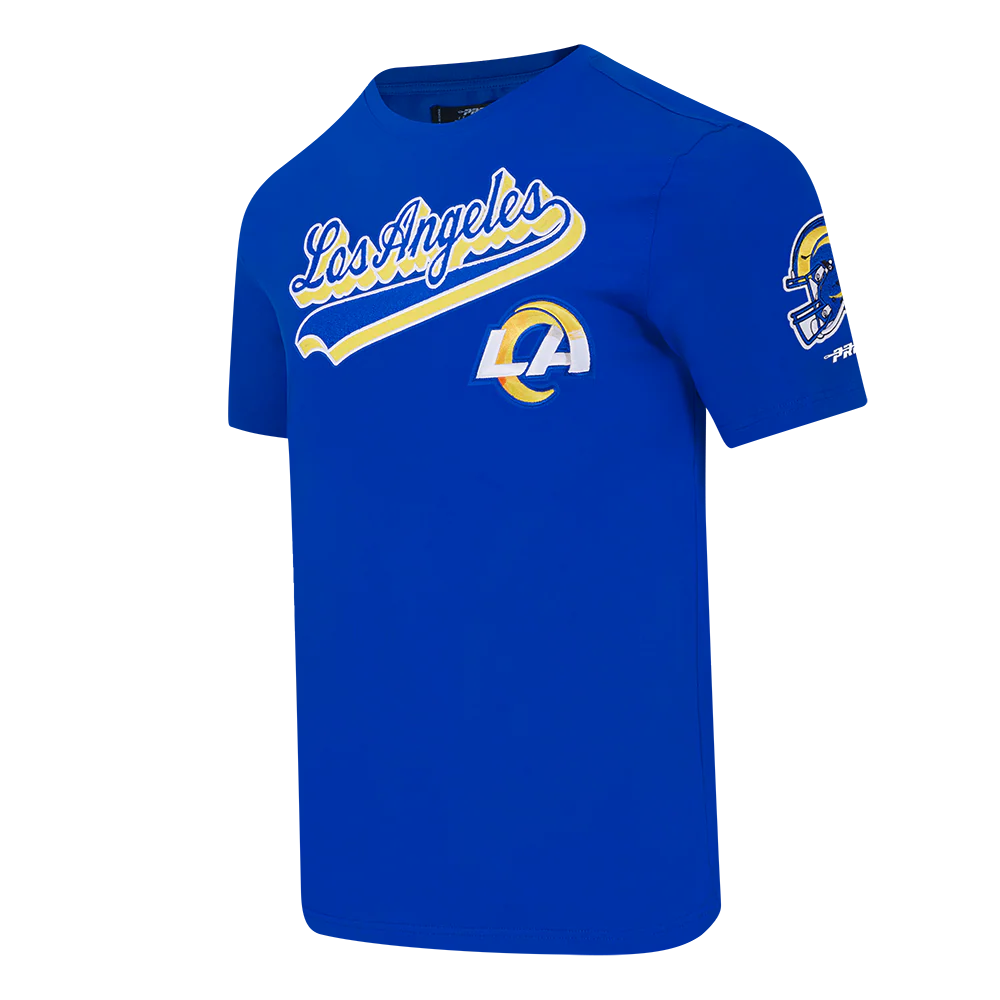 NFL LOS ANGELES RAMS SCRIPT TAIL MEN'S SJ TEE (ROYAL BLUE) - Image 3
