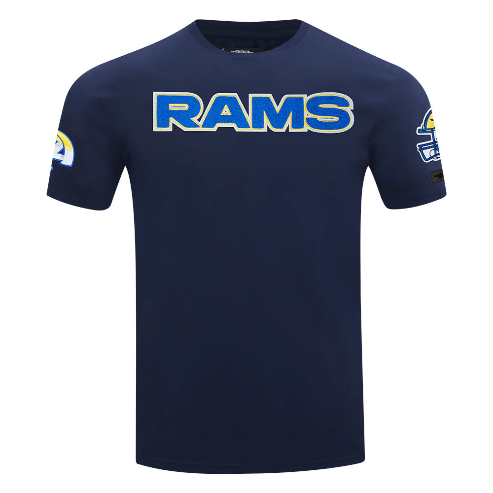 NFL LOS ANGELES RAMS CLASSIC MEN'S CHENILLE SJ TEE (MIDNIGHT NAVY)