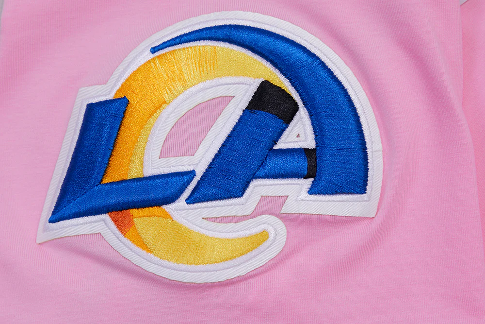 NFL LOS ANGELES RAMS CLASSIC CHENILLE SINGLE JERSEY TEE (PINK) - Image 6