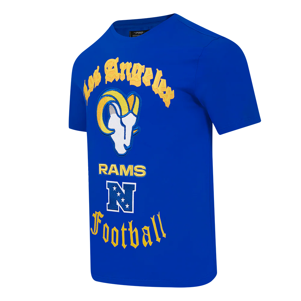NFL LOS ANGELES RAMS OLD ENGLISH MEN'S TEE (ROYAL BLUE) - Image 2
