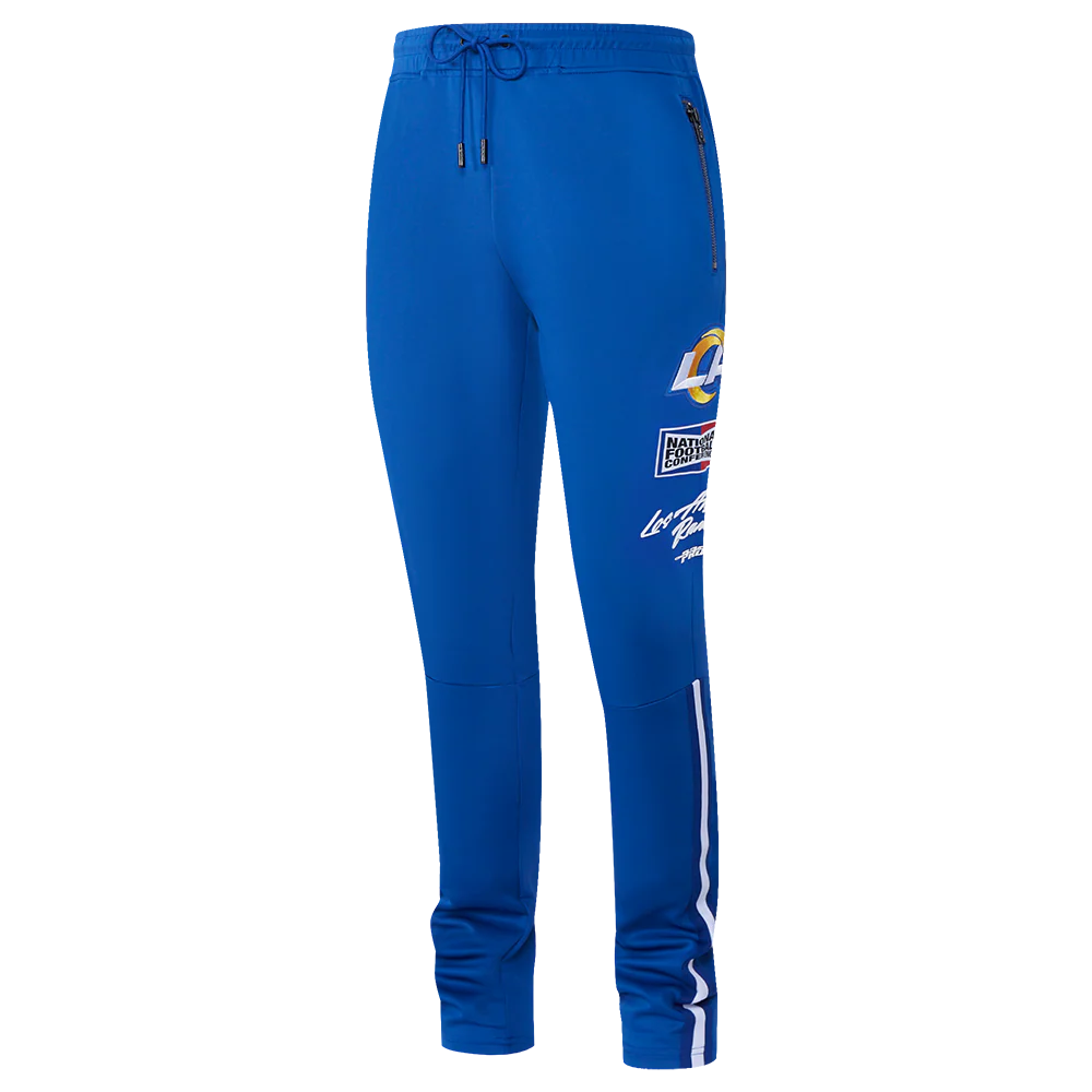 NFL LOS ANGELES RAMS FAST LANE DOUBLE KNIT MEN'S TRACK PANT (ROYAL BLUE)
