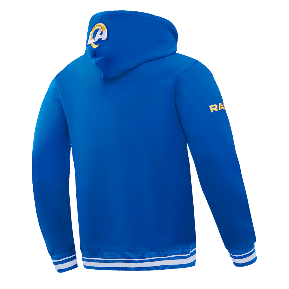 NFL LOS ANGELES RAMS SCRIPT TAIL MEN'S RIB FLC PO HOODIE (ROYAL BLUE) - Image 12