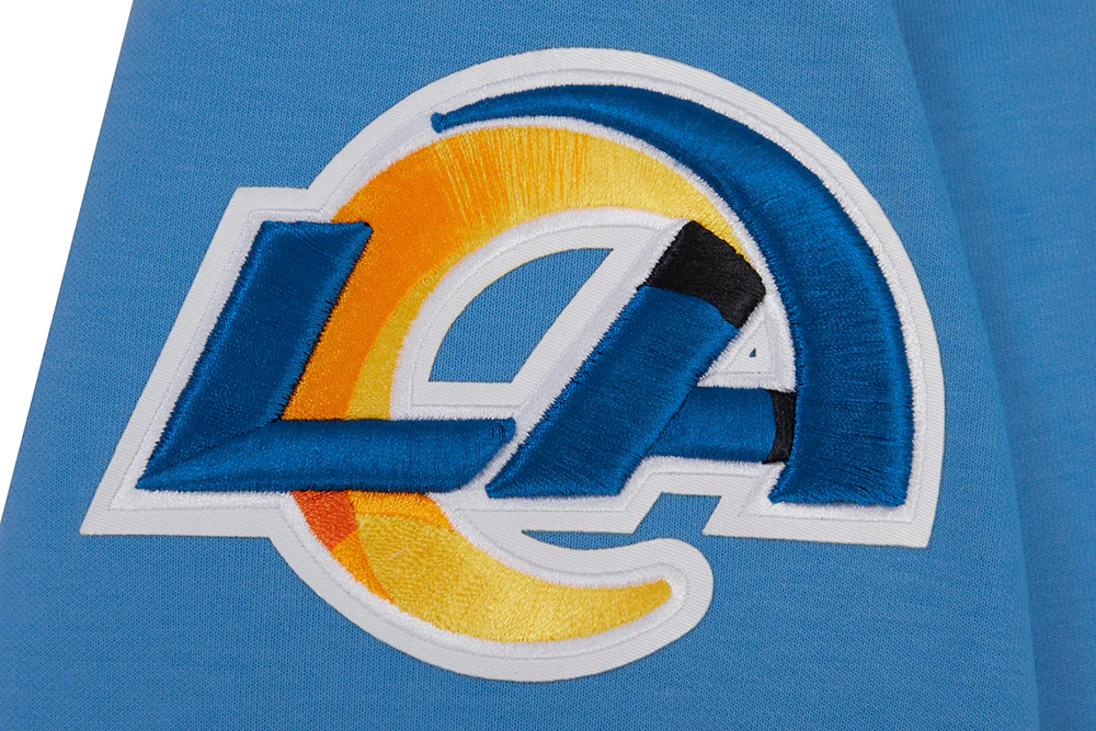 NFL LOS ANGELES RAMS CLASSIC CHENILLE DOUBLE KNIT PULLOVER HOODIE (UNIVERSITY BLUE) - Image 7