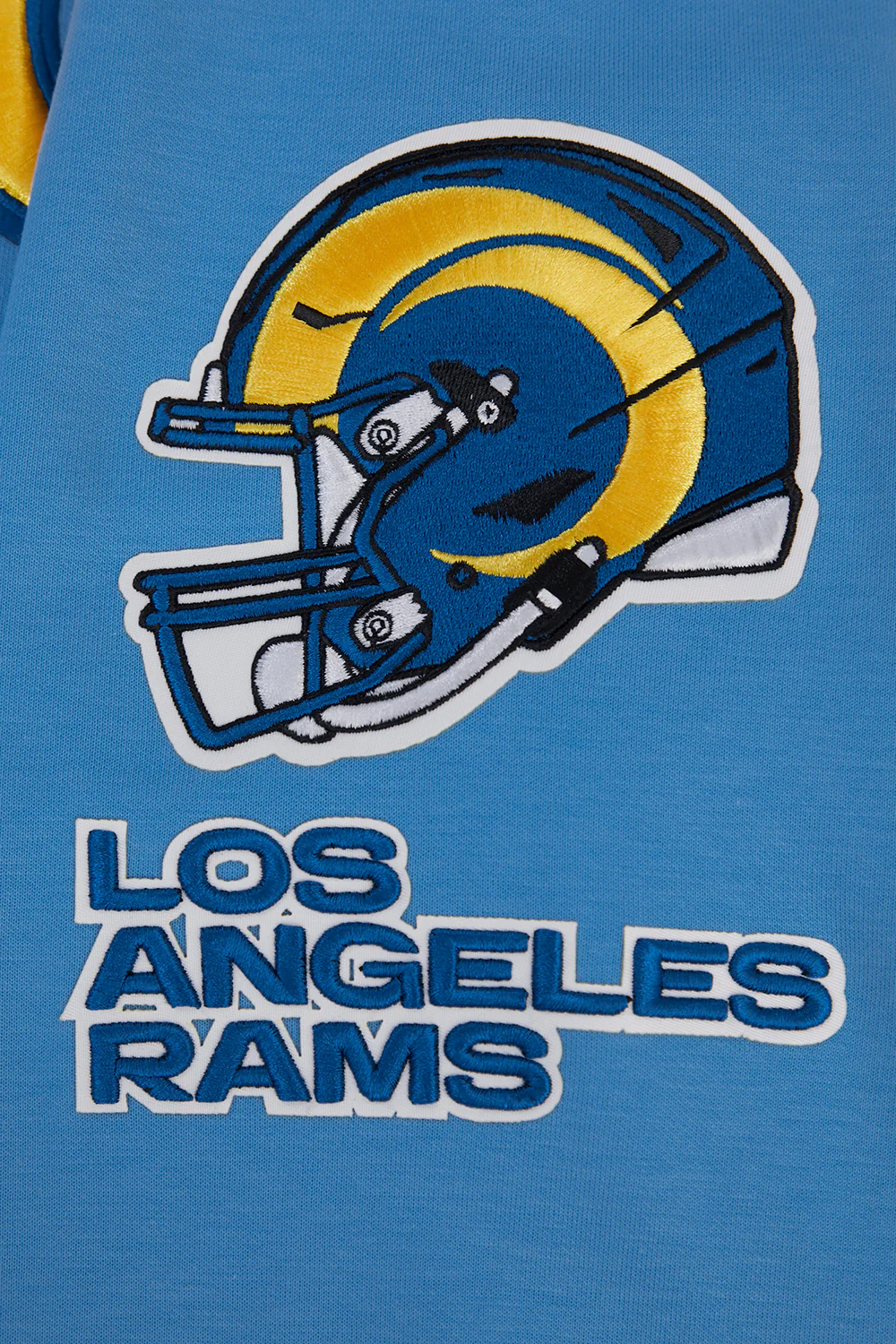 NFL LOS ANGELES RAMS CLASSIC CHENILLE DOUBLE KNIT PULLOVER HOODIE (UNIVERSITY BLUE) - Image 8