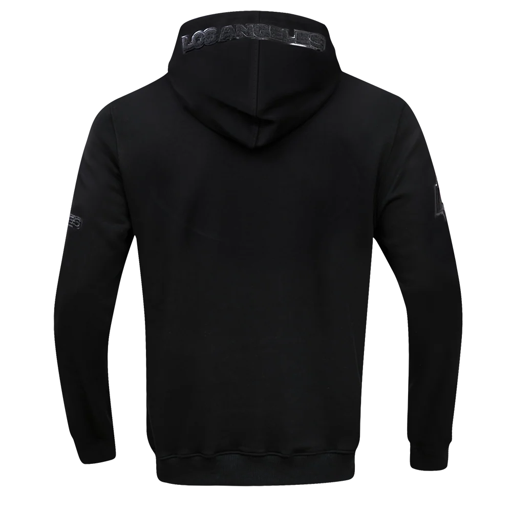 NFL LOS ANGELES RAMS TRIPLE BLACK FULL ZIP HOODIE (TRIPLE BLACK) - Image 3
