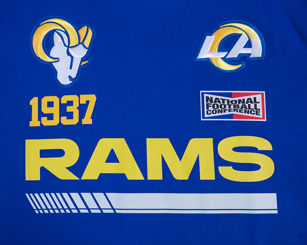 NFL LOS ANGELES RAMS FAST LANE FLC PO HOODIE (ROYAL BLUE) - Image 5