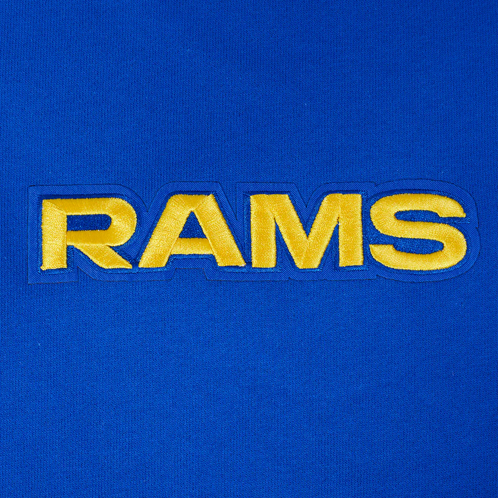NFL LOS ANGELES RAMS WINGSPAN MEN'S DROP SHOULDER FLC CREWNECK (ROYAL BLUE) - Image 14