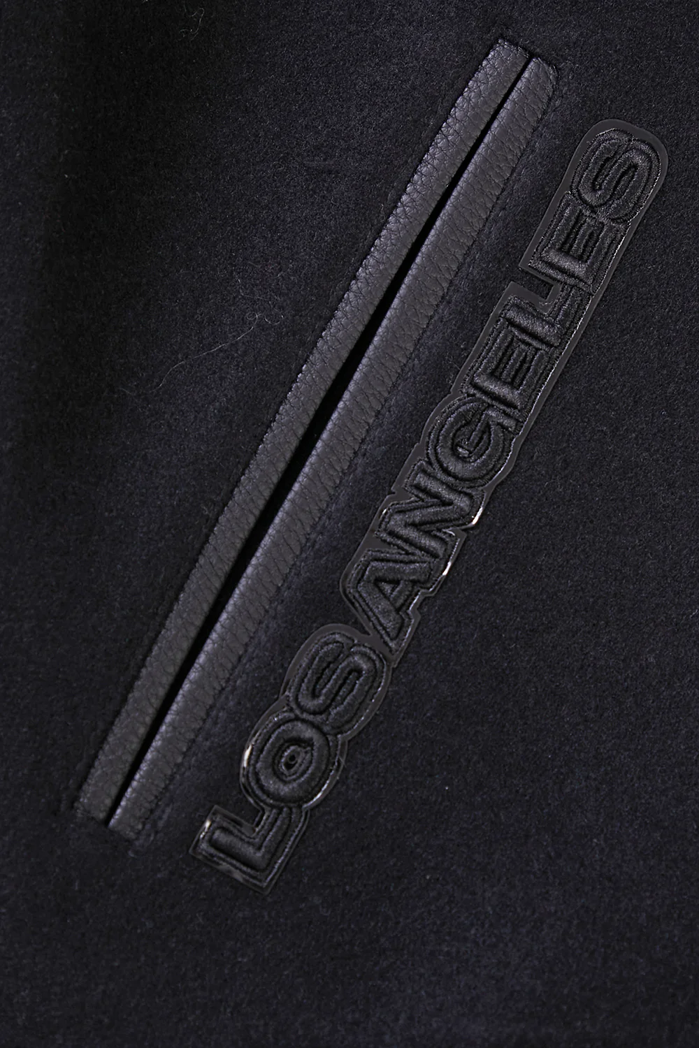 NFL LOS ANGELES RAMS TRIPLE BLACK WOOL MEN'S VARSITY JACKET (TRIPLE BLACK) - Image 14