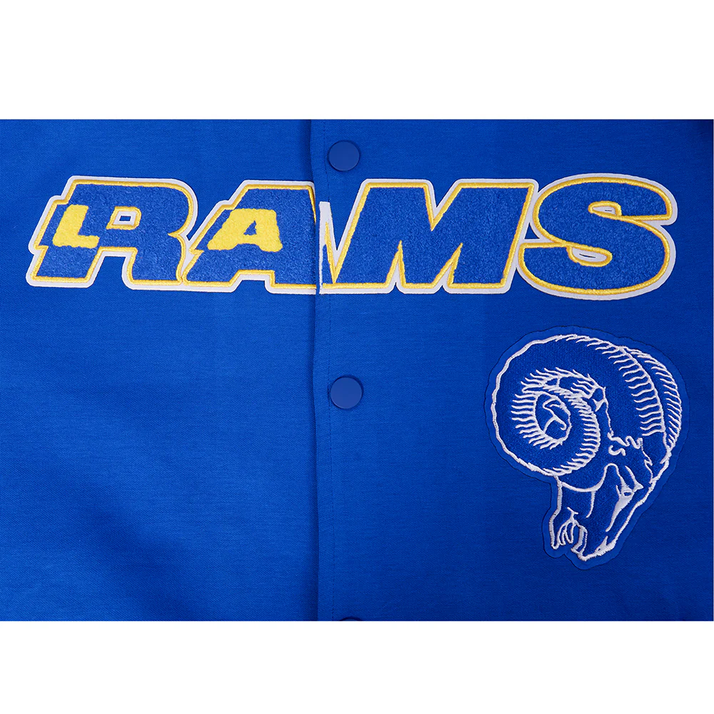 NFL LOS ANGELES RAMS PRO GAME DAY MEN'S RETRO JACKET (ROYAL BLUE/WHTE/MIDNIGHT NAVY) - Image 6