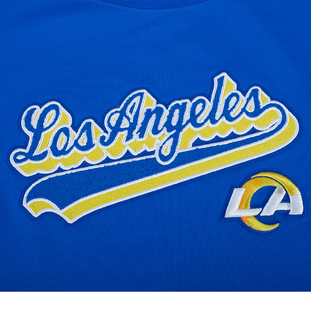 NFL LOS ANGELES RAMS SCRIPT TAIL WOMEN'S SJ BOXY TEE (ROYAL BLUE) - Image 5