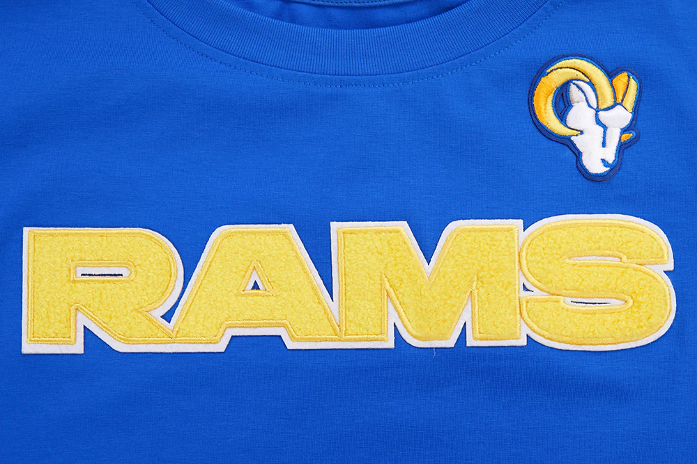 NFL LOS ANGELES RAMS CLASSIC SHORT SLEEVE WOMEN'S SLIM FIT TEE (ROYAL BLUE) - Image 5