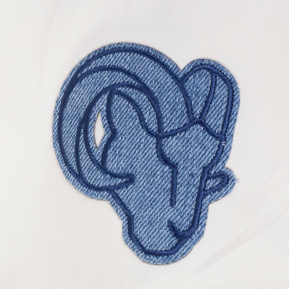 NFL LOS ANGELES RAMS VARSITY BLUES WOMEN'S  SJ BOXY TEE (LINEN) - Image 9