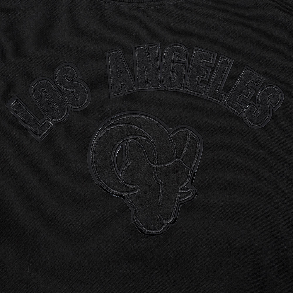 NFL LOS ANGELES RAMS TRIPLE BLACK WOMEN'S FLC CREWNECK (TRIPLE BLACK WOMEN'S) - Image 6