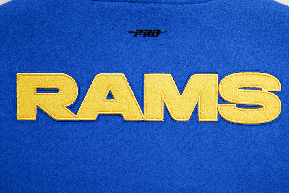 NFL LOS ANGELES RAMS CLASSIC WOOL WOMEN'S VARSITY JACKET (ROYAL BLUE/WHITE) - Image 5