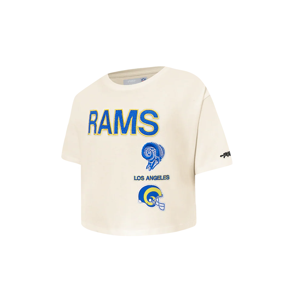 NFL LOS ANGELES RAMS RETRO CLASSICS TODDLER GIRL'S SS BOXY TEE (EGGSHELL) - Image 3