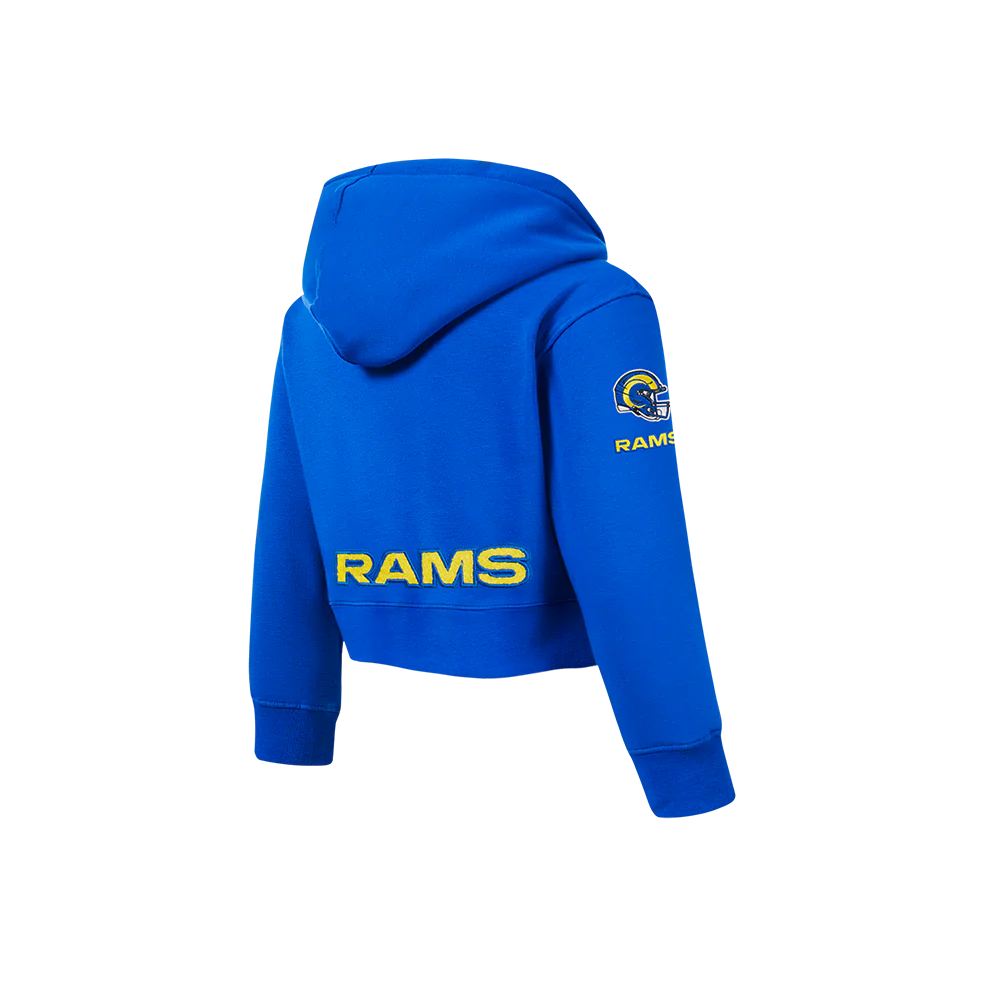 NFL LOS ANGELES RAMS CLASSIC TODDLER GIRLS FLEECE FULL ZIP HOODIE (ROYAL BLUE) - Image 4