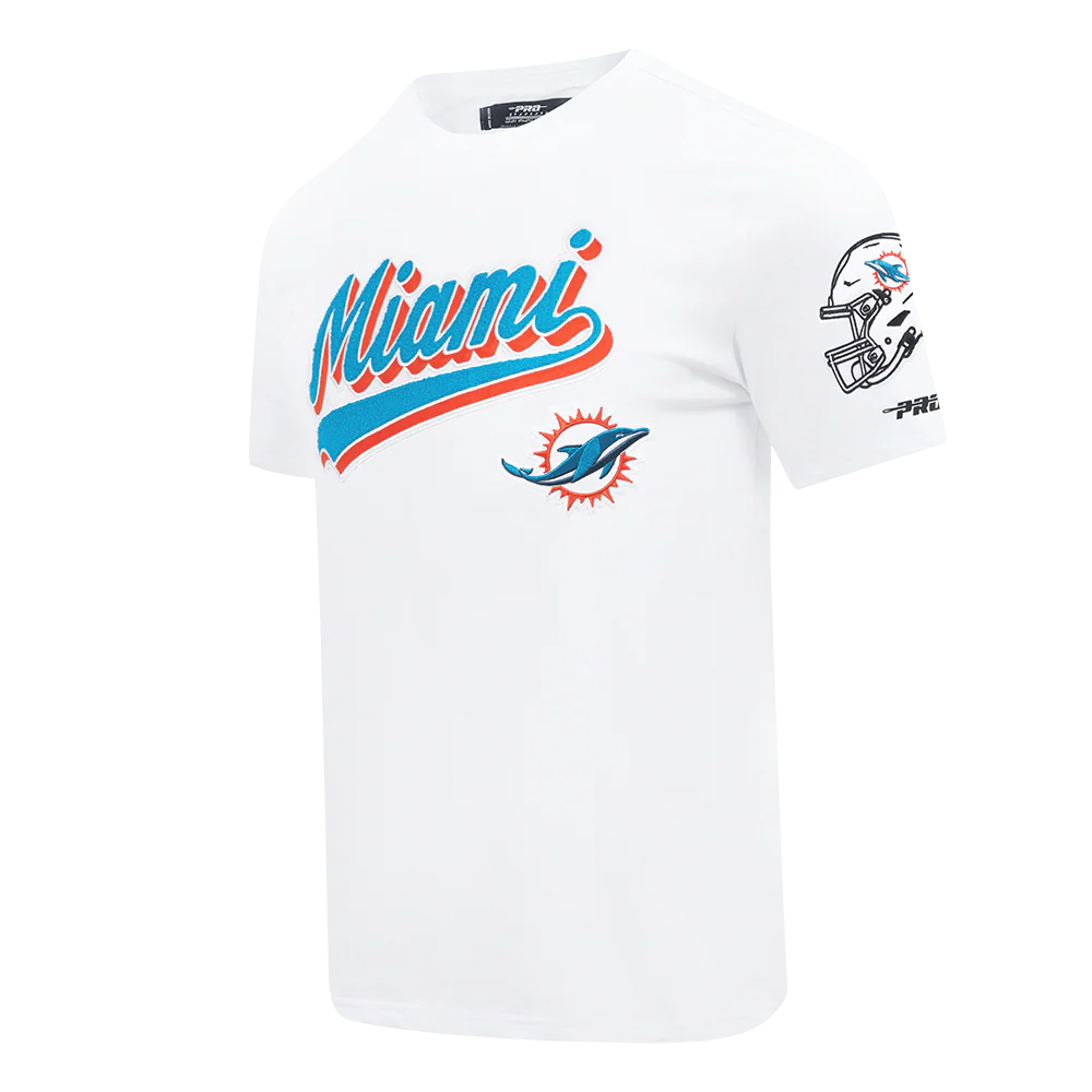 NFL MIAMI DOLPHINS SCRIPT TAIL MEN'S SJ TEE (WHITE) - Image 5