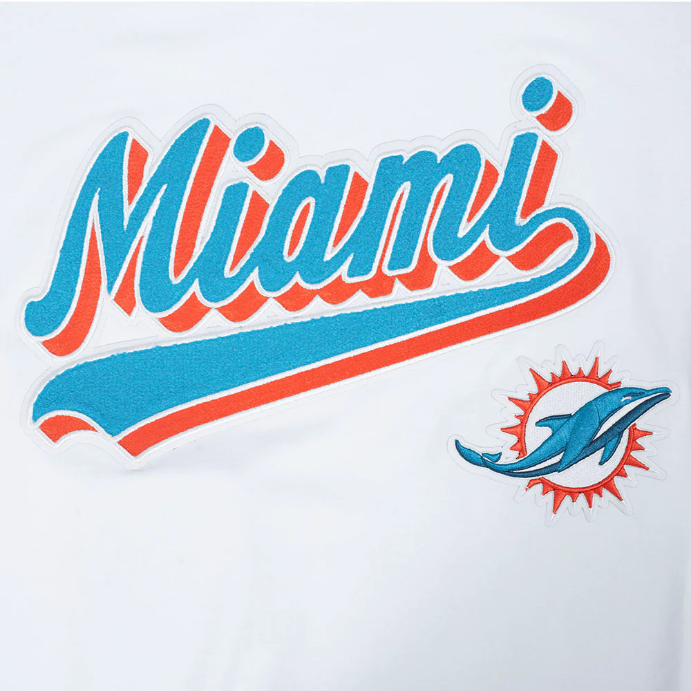 NFL MIAMI DOLPHINS SCRIPT TAIL MEN'S SJ TEE (WHITE) - Image 9