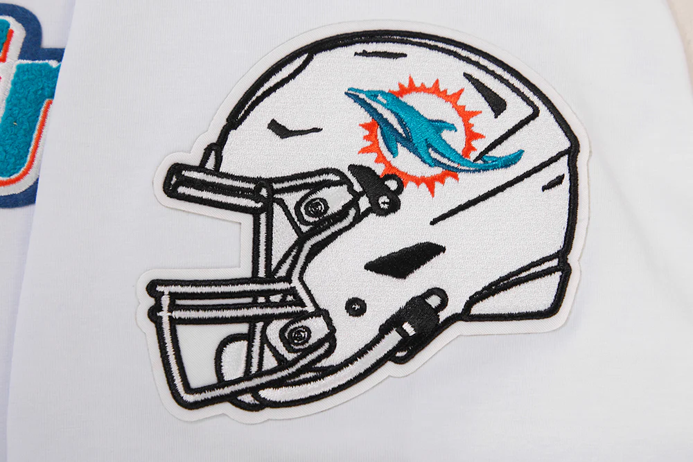 NFL MIAMI DOLPHINS CLASSIC CHENILLE MEN'S TEE (WHITE) - Image 6
