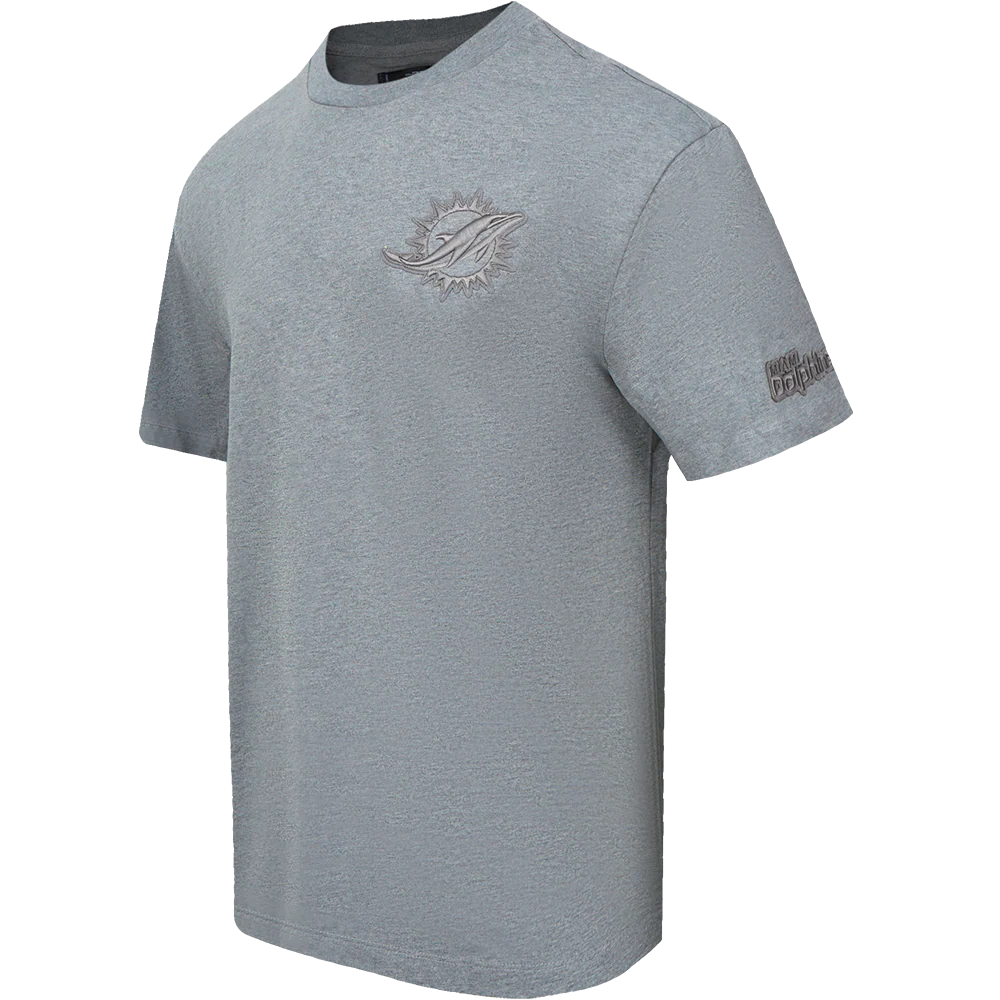 NFL MIAMI DOLPHINS NEUTRAL MEN'S DROP SHOULDER TEE (DARK HEATHER GRAY) - Image 2