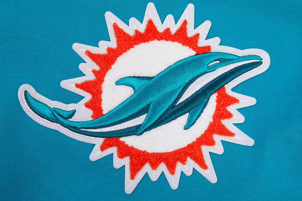 NFL MIAMI DOLPHINS CLASSIC CHENILLE DOUBLE KNIT SHORT (TEAL) - Image 7