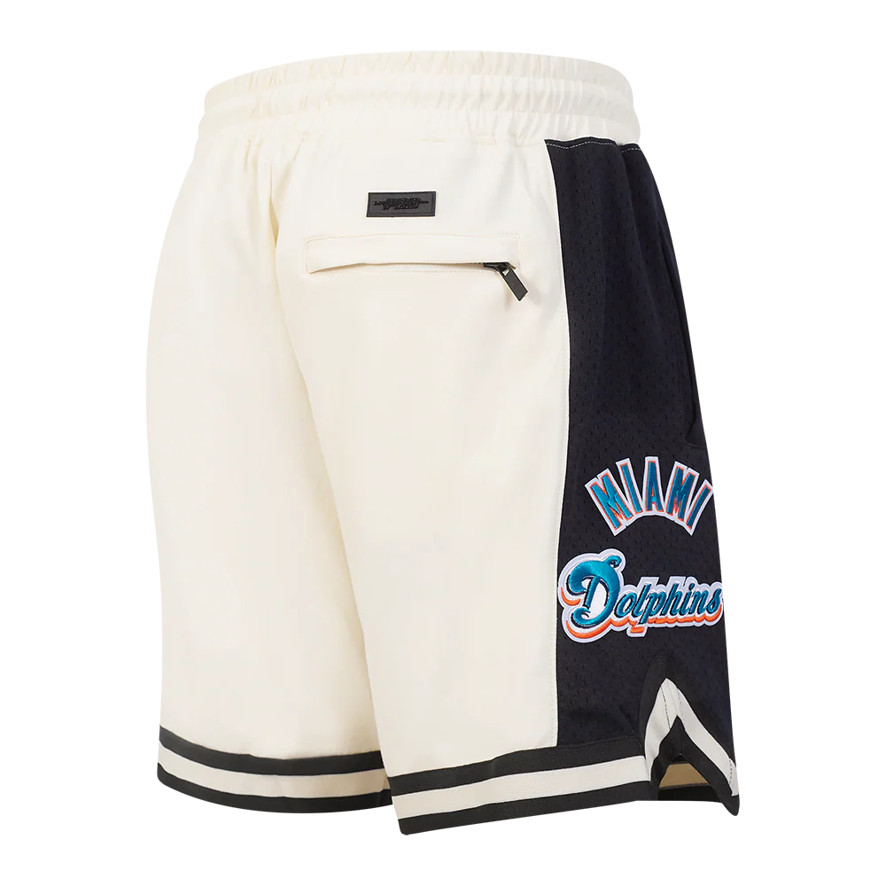 NFL MIAMI DOLPHINS RETRO CLASSIC MEN'S 2.0 SHORT (EGGSHELL/ BLACK) - Image 3