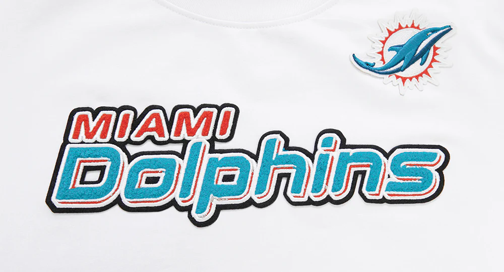 NFL MIAMI DOLPHINS CLASSIC SHORT SLEEVE WOMEN'S SLIM FIT TEE (WHITE) - Image 5