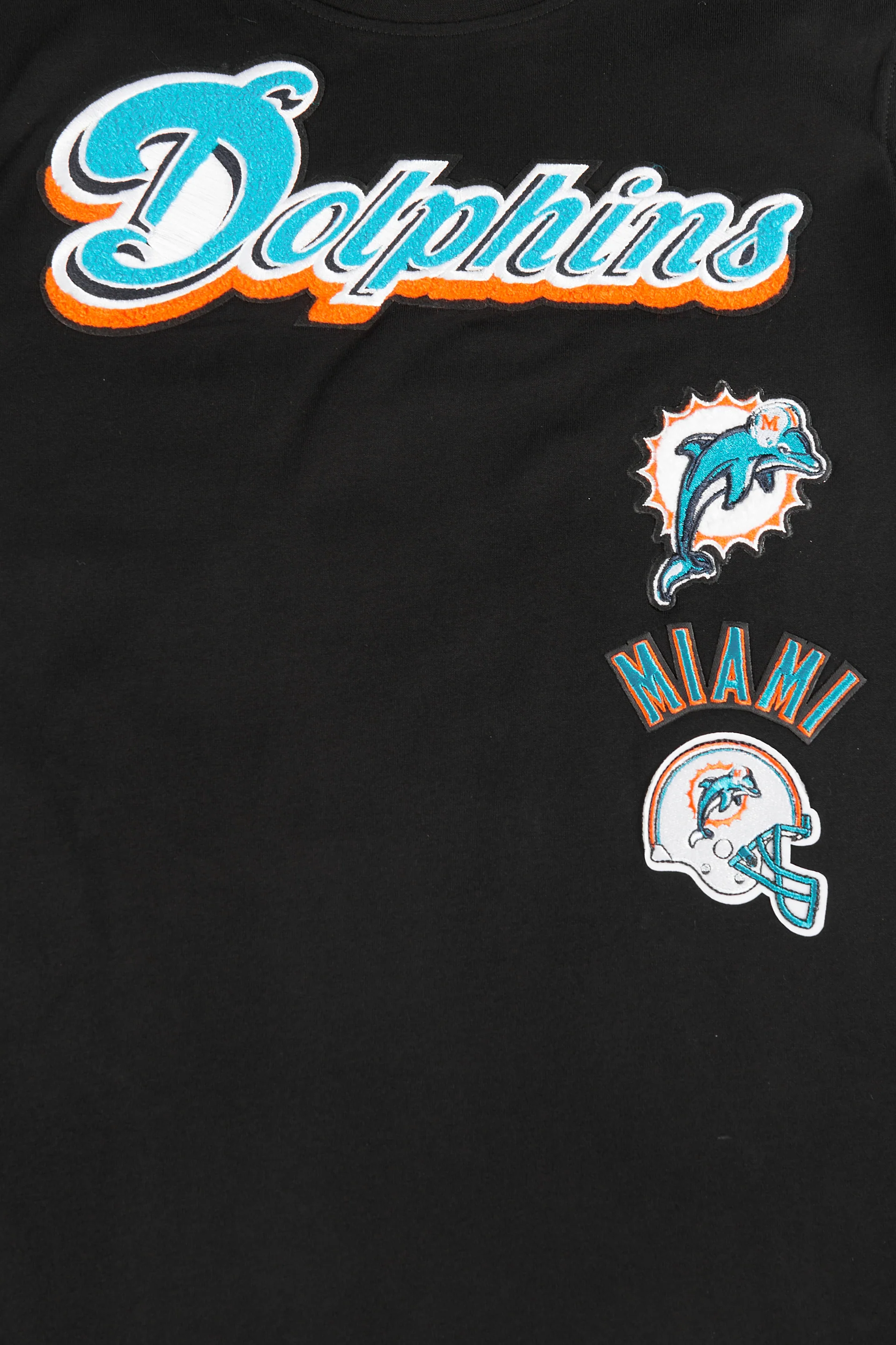 NFL MIAMI DOLPHINS RETRO CLASSIC SINGLE JERSEY BIG BOYS SINGLE JERSEY TAPING TEE (BLACK) - Image 3